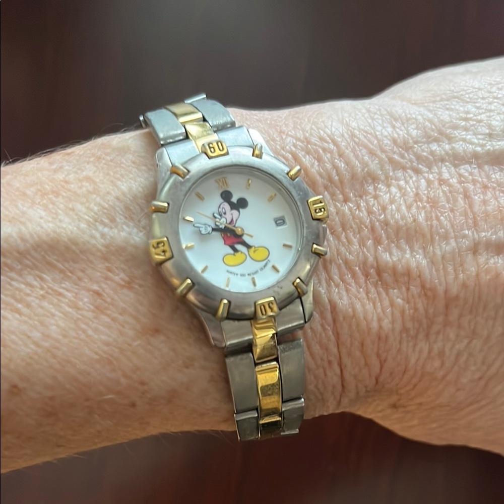 Mickey Mouse Gold and Silver Watch